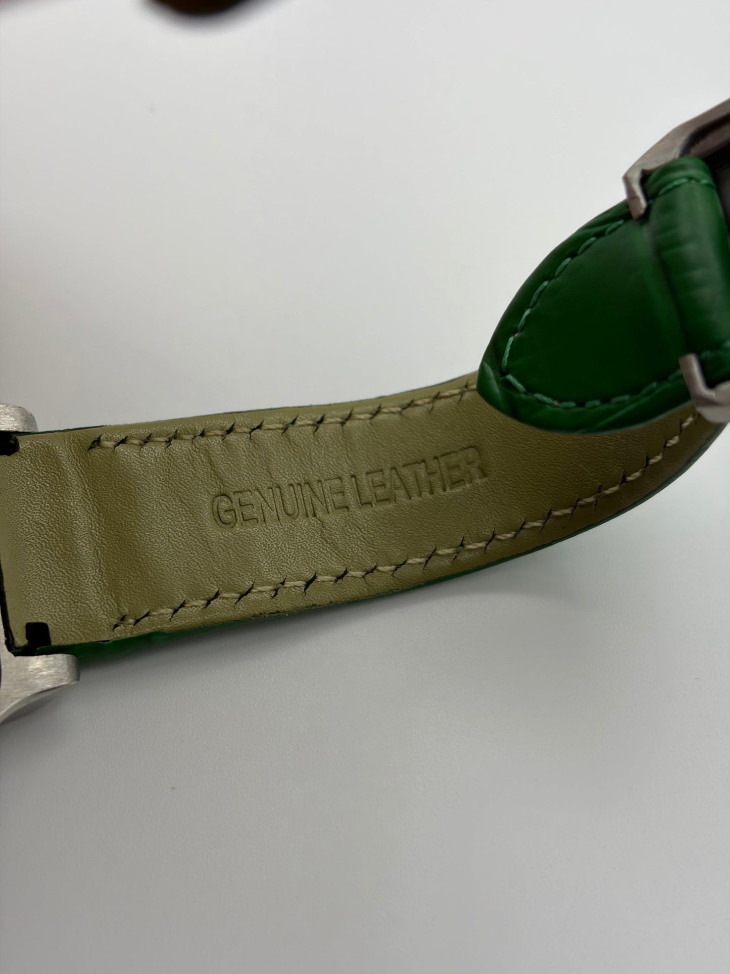 Bracelet en cuir vert Santos - Seiko Mod