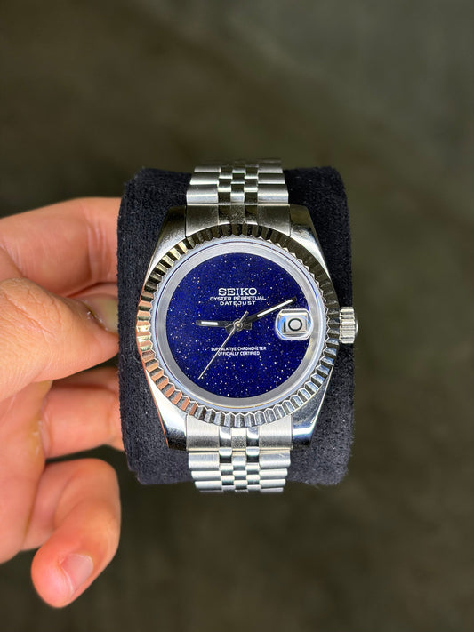 Galaxy dial Datejust Seiko Mod — Détail cadran