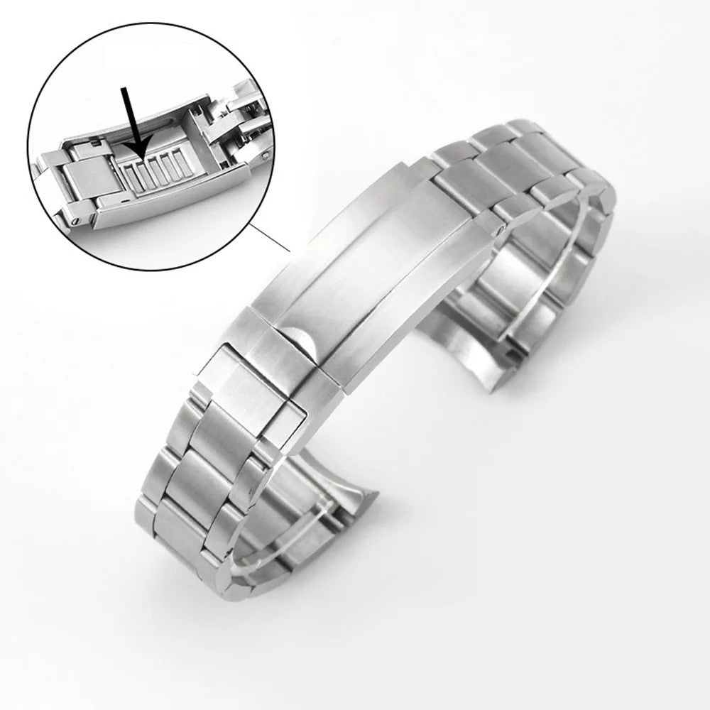Bracelet Style Oyster 20 mm Acier Brossé, vue de face