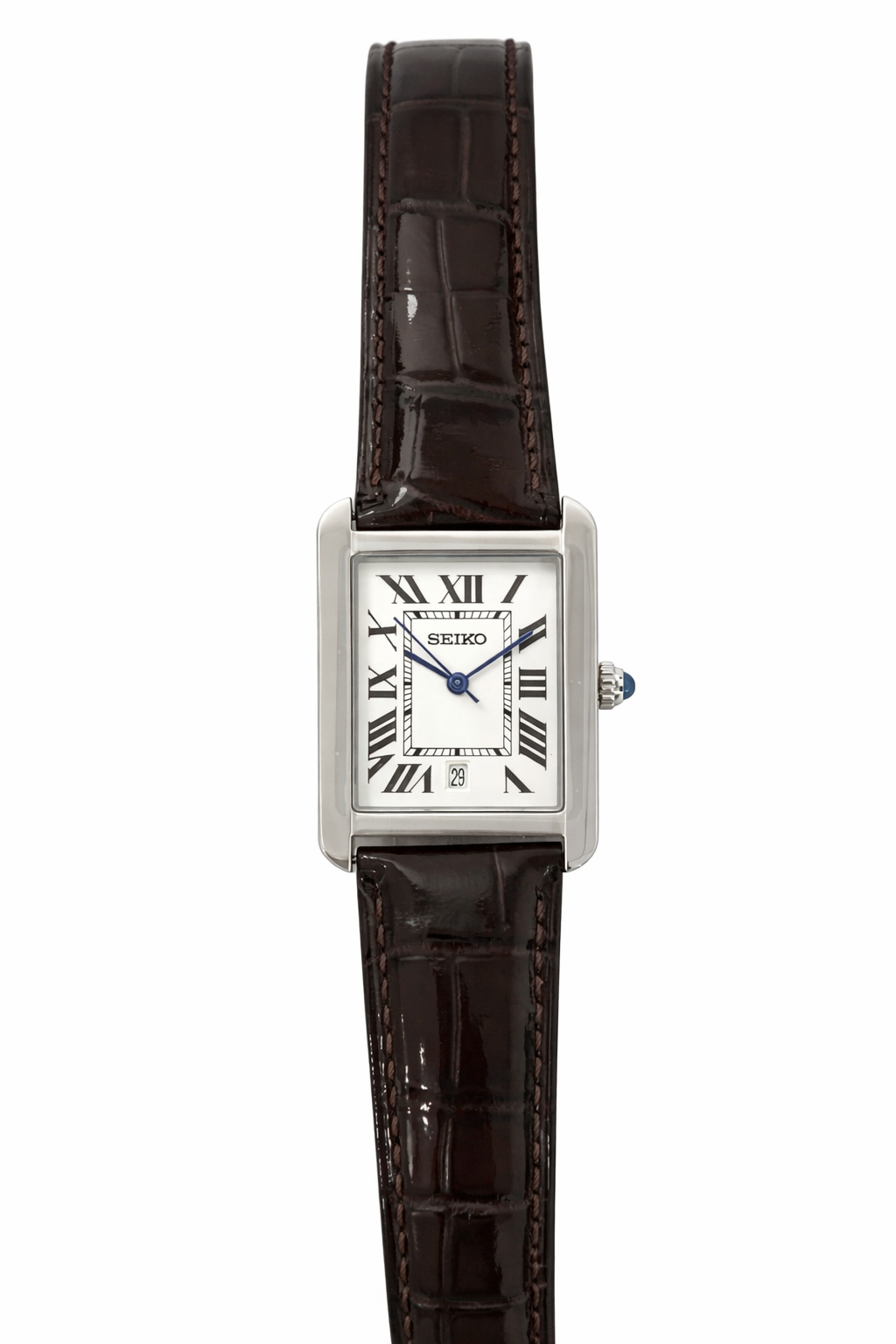 Seiko Mod Tank brown leather
