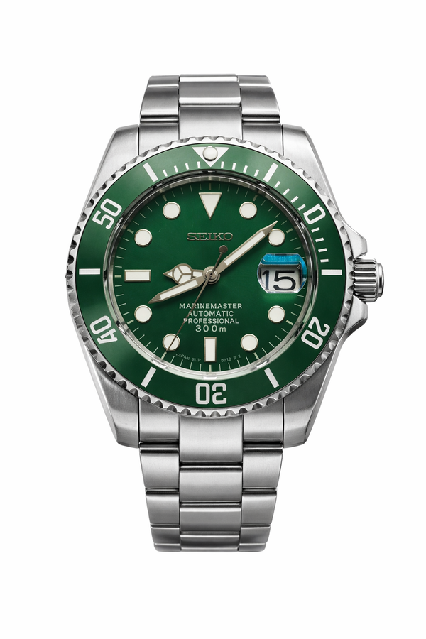 Submariner Money Green Seiko Mod — Vue de face