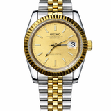 Seiko Mod Datejust Two Tone Gold Silver