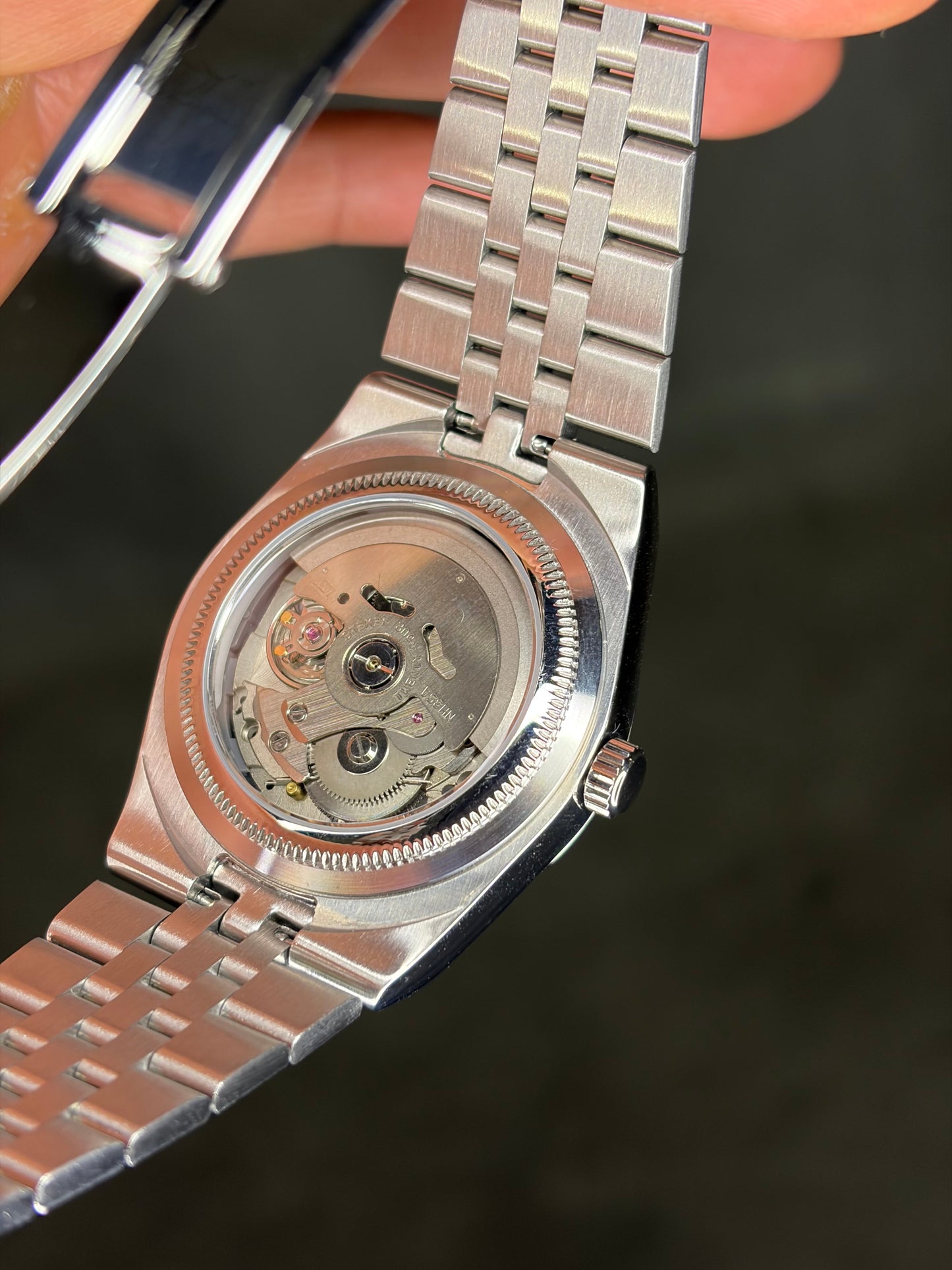 Land dweller deep ocean blue Seiko Mod — Détail bracelet