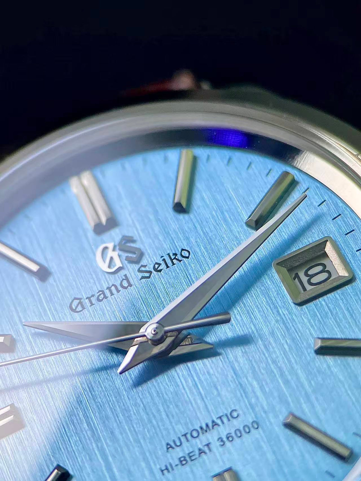 Seiko Mod Grand Seiko Ice Blue and Brown Leather