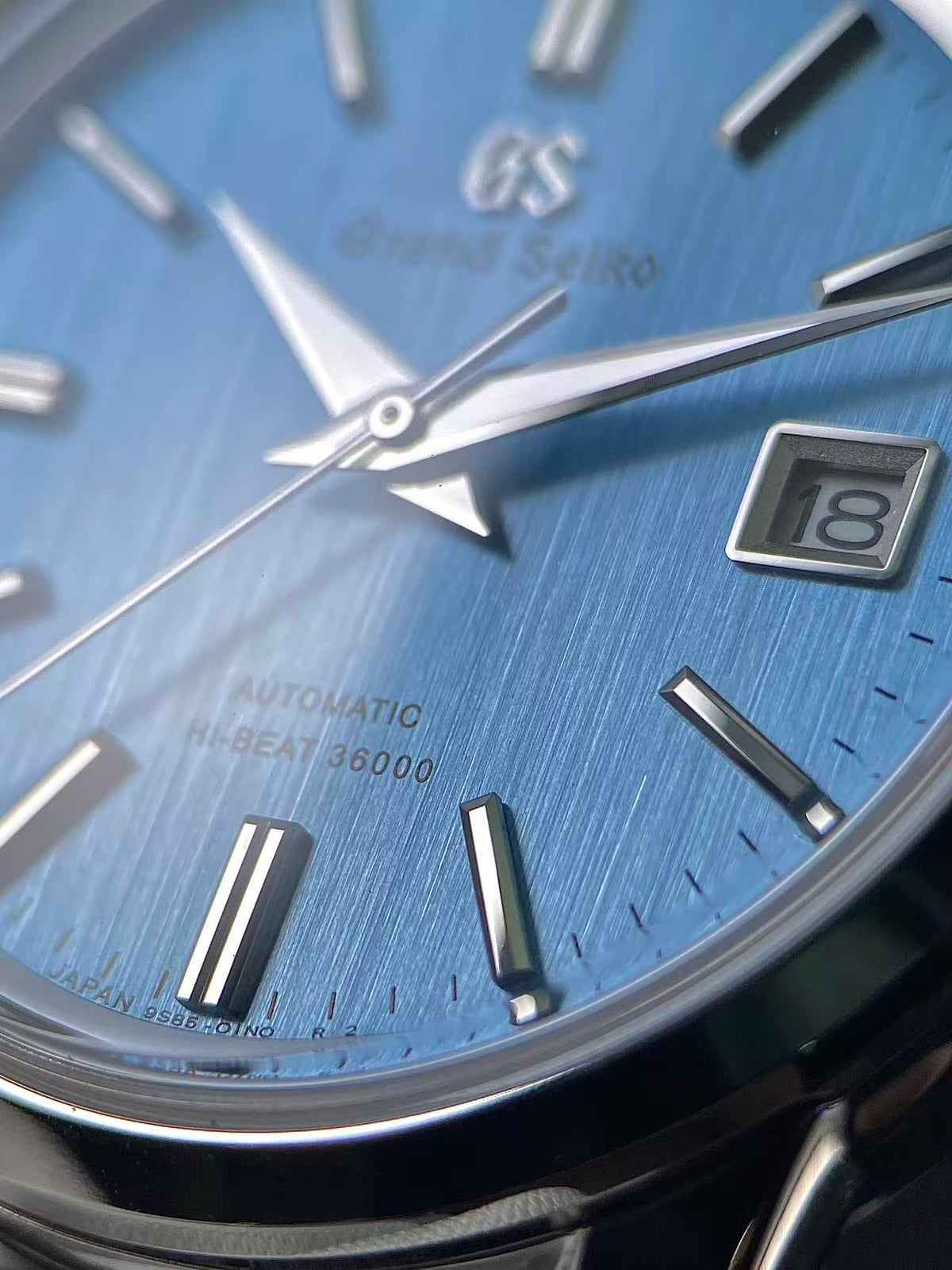Seiko Mod Grand Seiko Ice Blue and Brown Leather