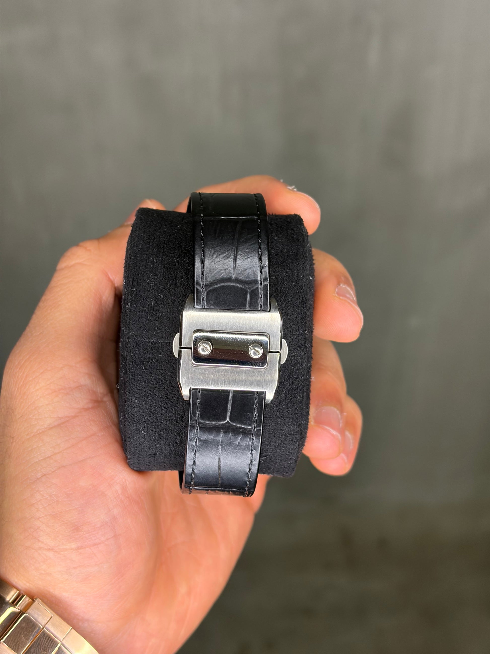 Santico Leather Strap Silver Case Seiko Mod — Détail bracelet