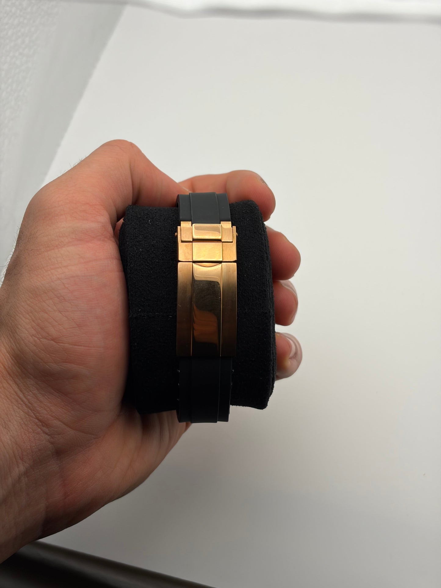 Daytona Rose Gold & Brown Seiko Mod — Vue de profil