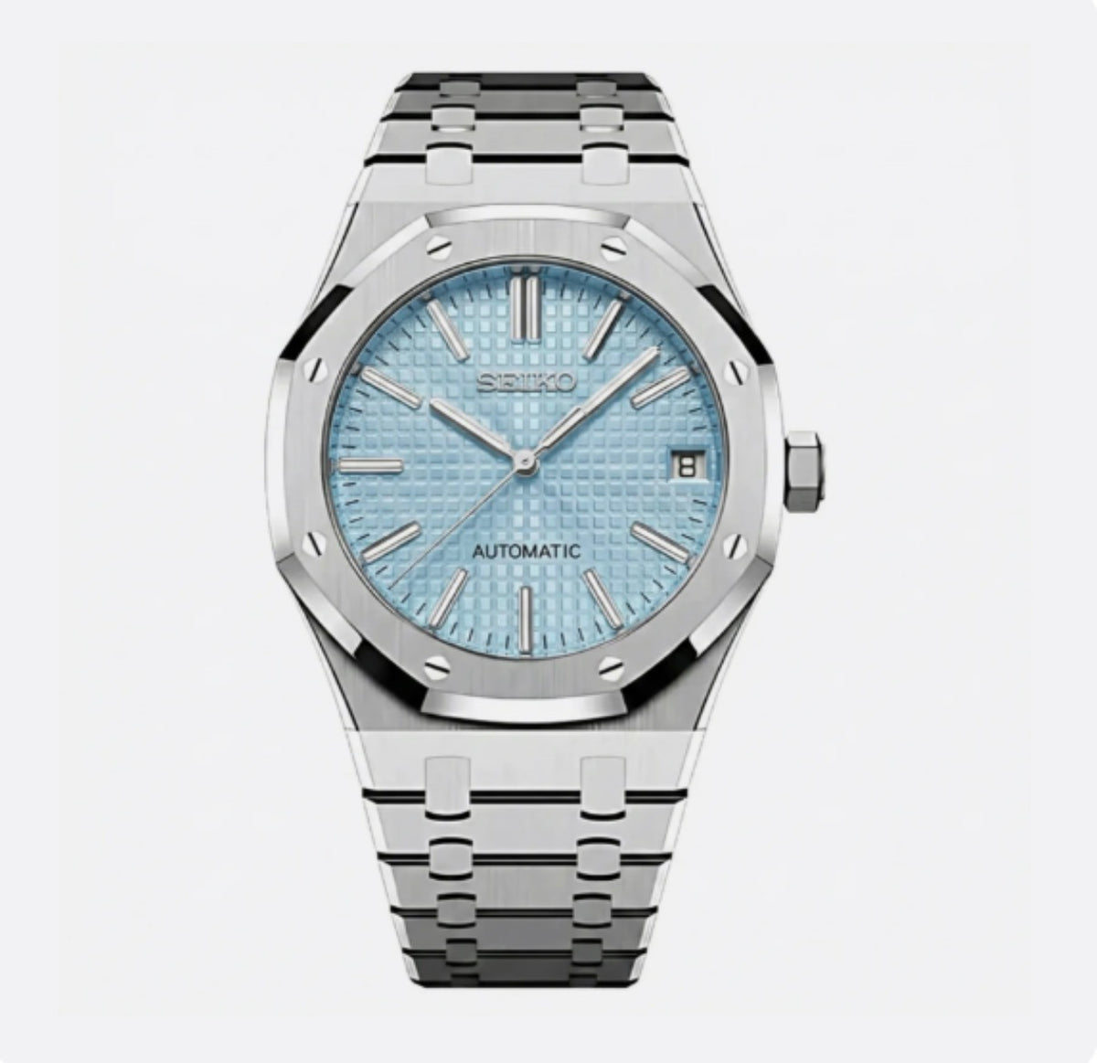 Seiko Mod Royal Oak Ice Blue
