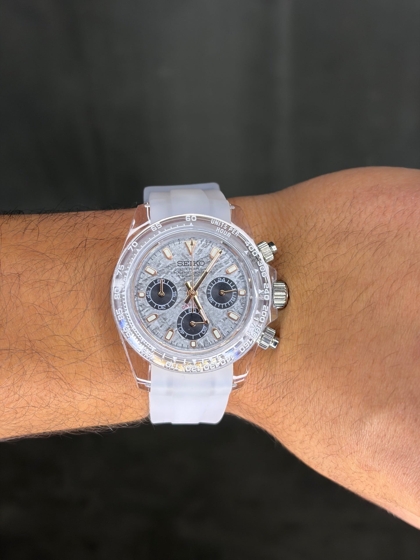 Clear case & Meteorite dial Daytona - Mod