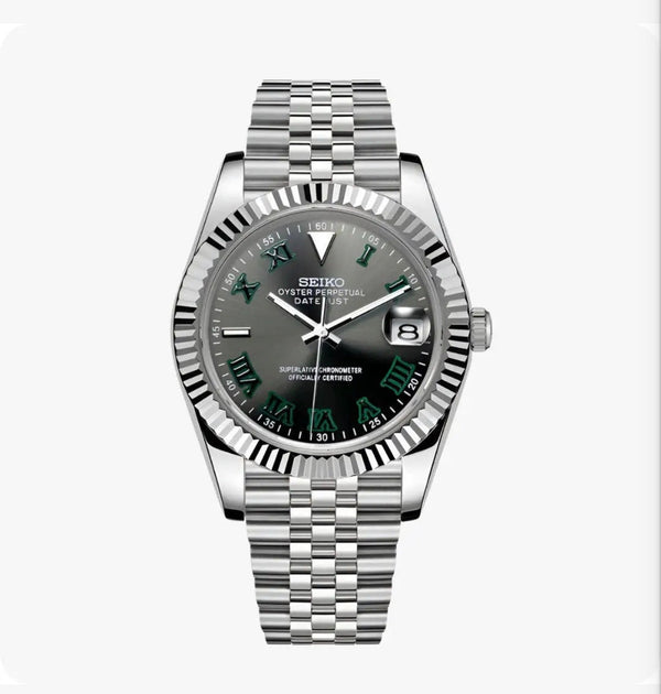 Wimbledon datejust Seiko Mod — Vue de face