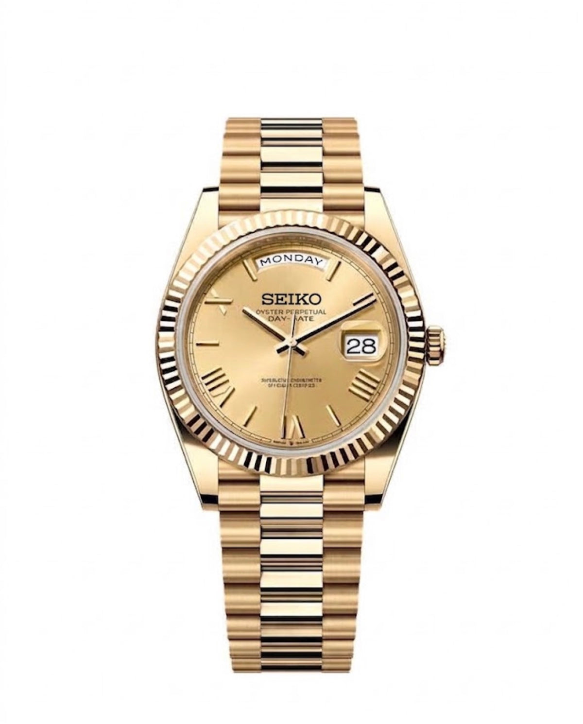 Seiko Mod Daydate Champagne Rose Gold