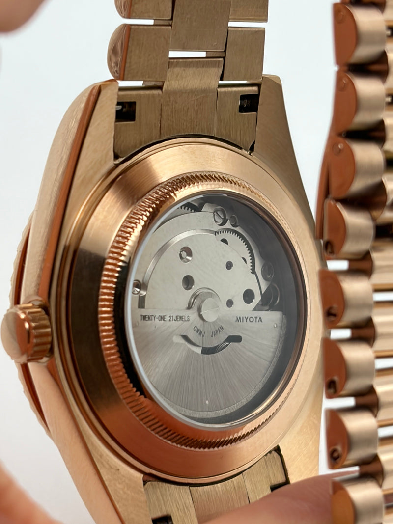 Seiko Mod Sky Dweller Rose Gold & Blue