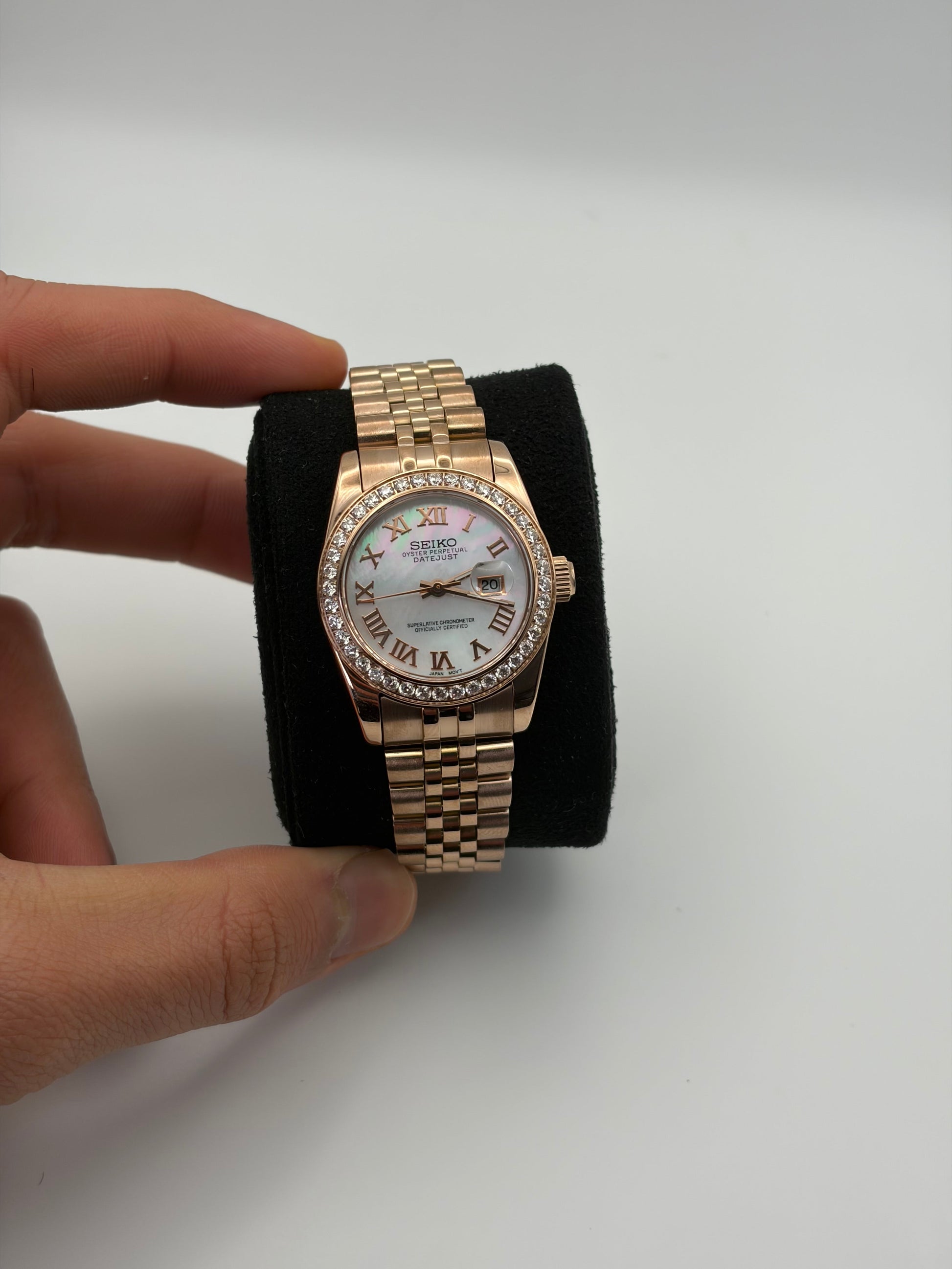 Datejust Mother Of Pearl Seiko Mod — Détail cadran