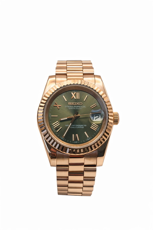 Datejust Rose Gold Olive Roman - Mod