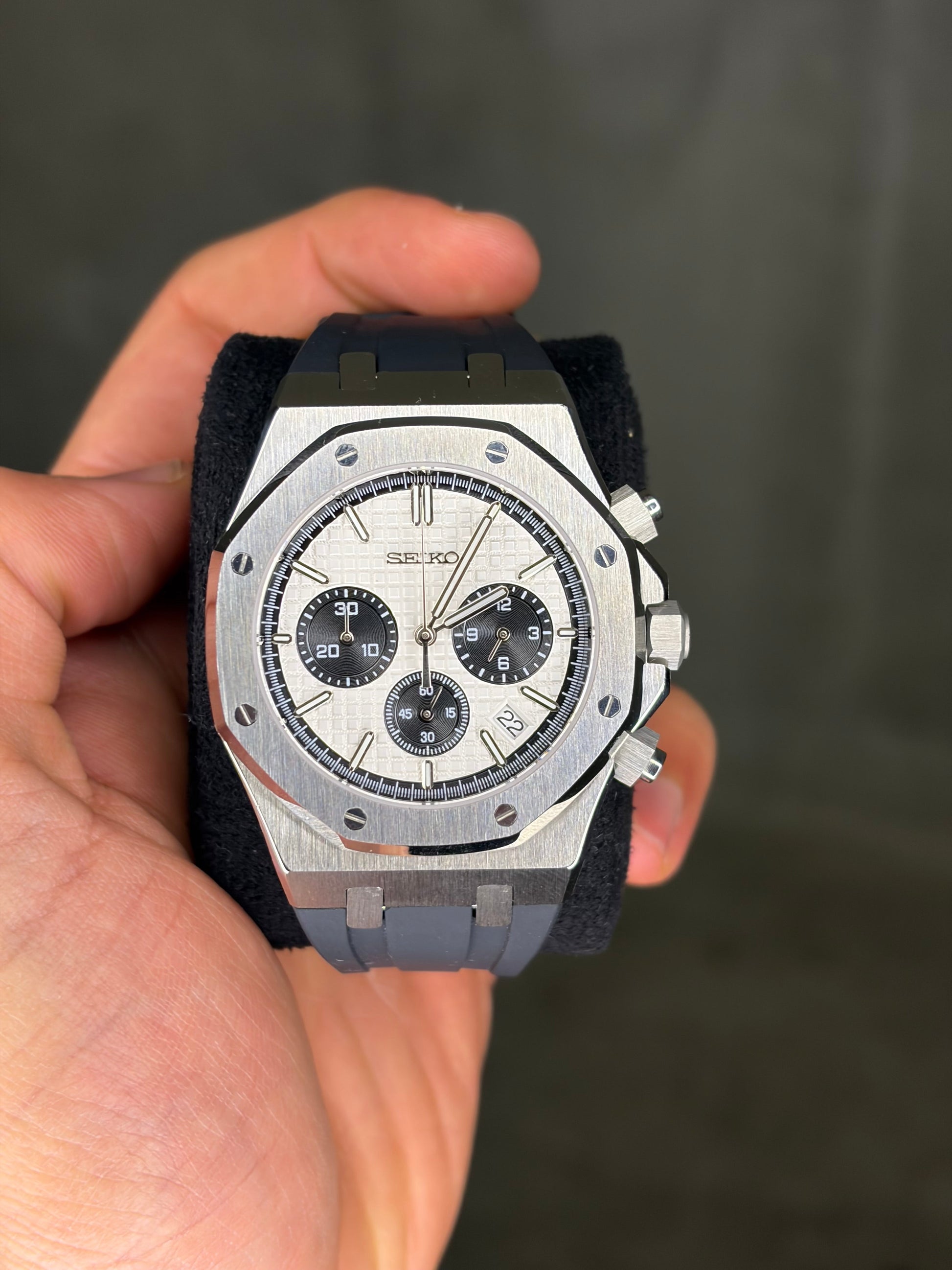 Silver Royal Oak Chronograph Seiko Mod — Détail bracelet