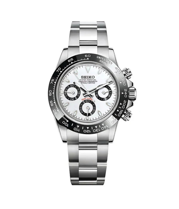 Panda Daytona - Mod Seiko Mod - Vue de face - Seiko Prestige