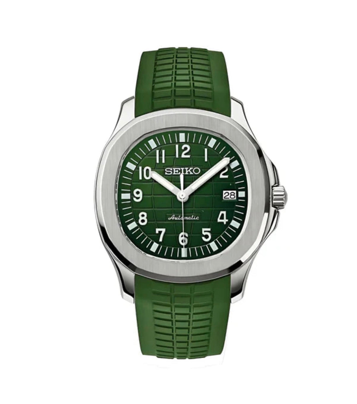 Aquanaut Green Seiko Mod — Vue de face