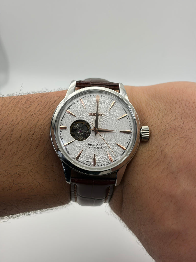 Seiko Mod Presage Brown & Rose Gold