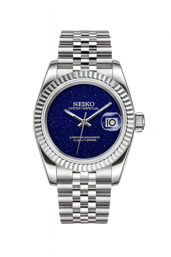 Galaxy dial Datejust Seiko Mod — Vue de face