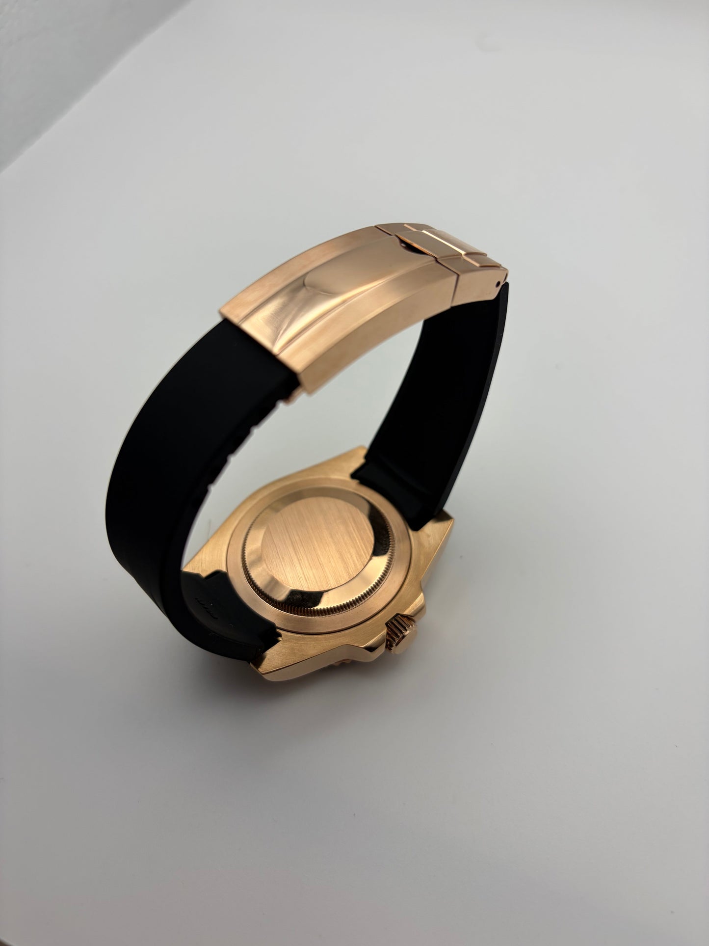 Yacht Master rose gold oysterflex Seiko Mod — Détail bracelet
