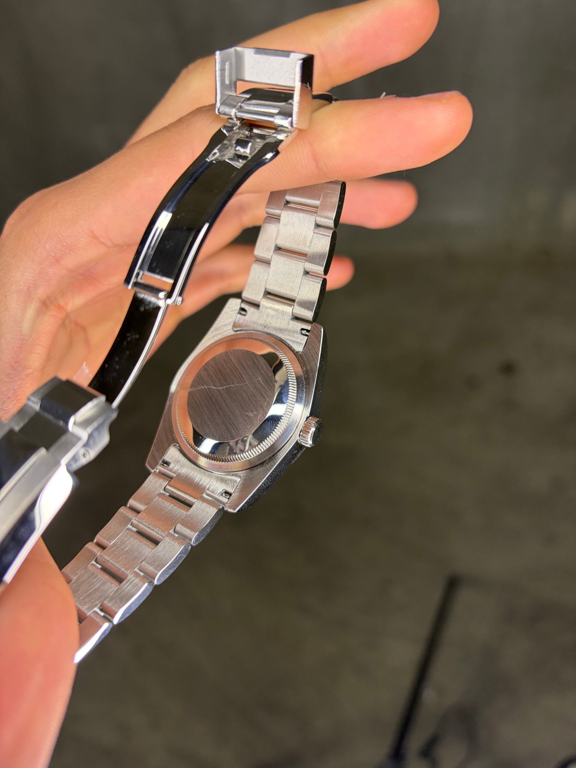 Oyster Perpetual Blue Seiko Mod — Détail bracelet