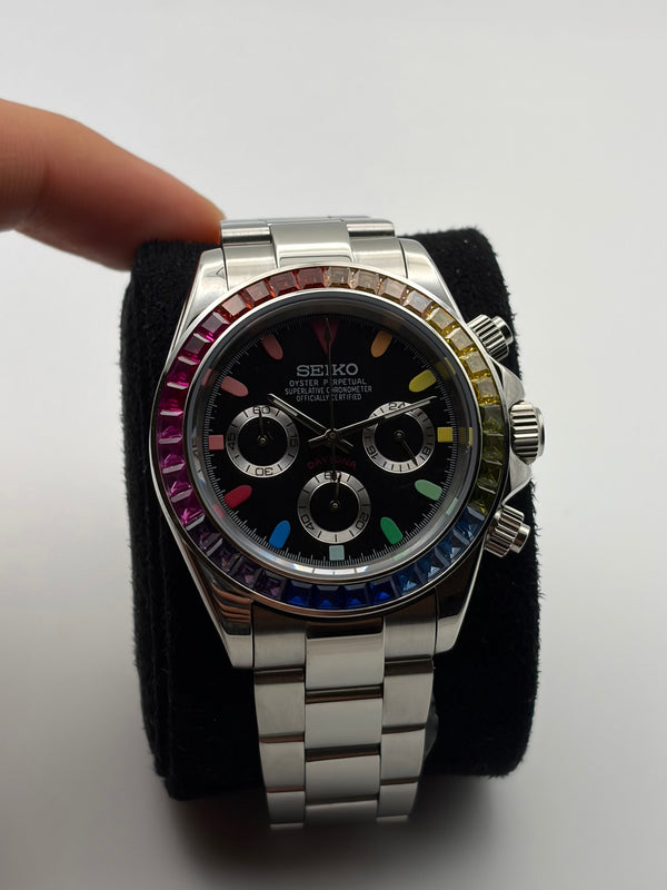 Seiko Mod Daytona Rainbow Bezel