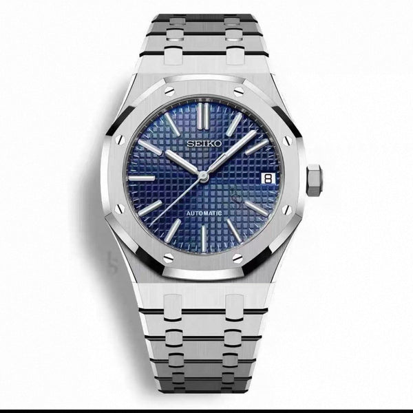 Royal Oak Blue - Mod Seiko Mod - Vue de face - Seiko Prestige