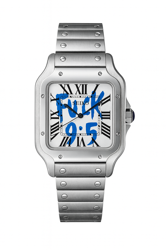 Santico Blue Fuck 9-5 Seiko Mod — Vue de face