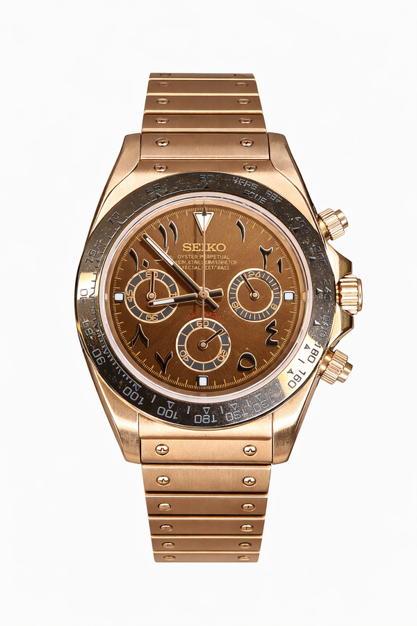 Rose Gold and Brown Arabic Dial Daytona - Mod