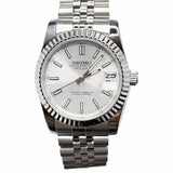 Seiko Mod Datejust White Dial
