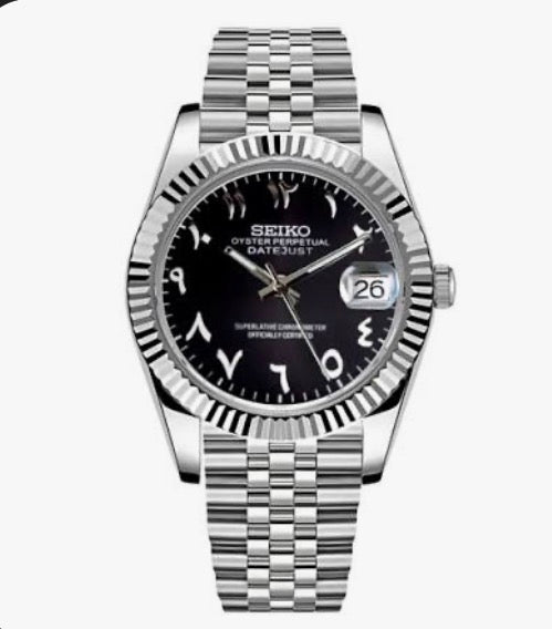 Datejust Arabic Dial Seiko Mod — Vue de face
