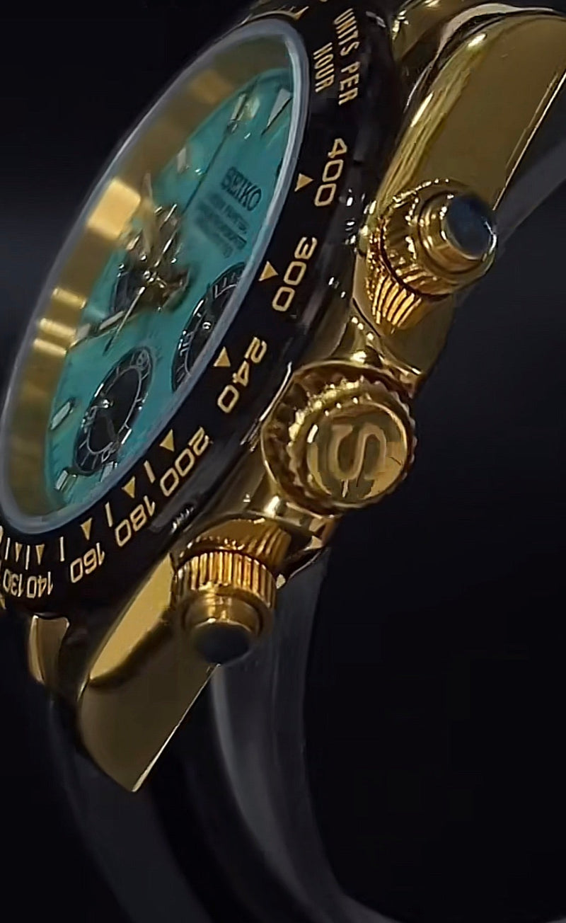 Seiko Mod Seitona Gold & Baby Blue