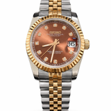 Seiko Mod Datejust Two Tone Chocolate