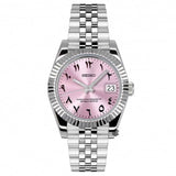 Seiko Mod Datejust Pink Arabic Numerals