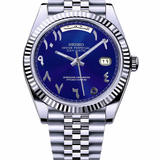 Seiko Mod Daydate Blue Arabic Dial