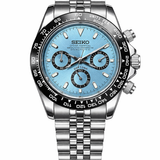 Seiko Mod Daytona Platinum Blue