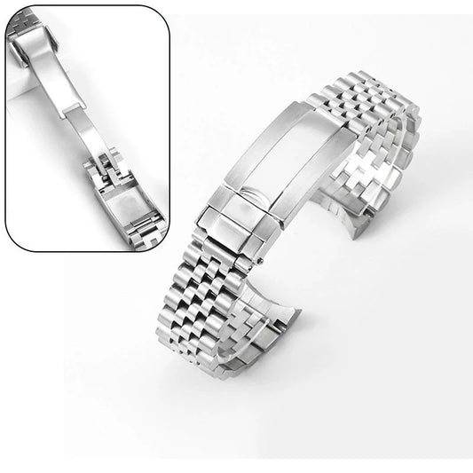 Bracelet Jubilee Déployant 20 mm Acier Argenté, vue de face