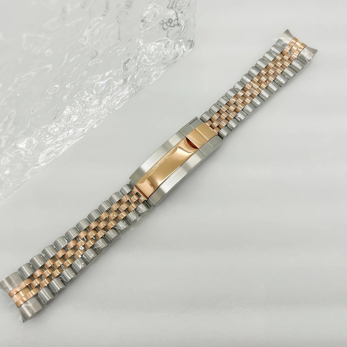 Bracelet Jubilee Déployant 20 mm Bicolore Or Rose, photo réelle