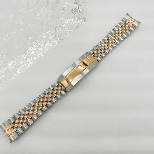 Bracelet Jubilee Déployant 20 mm Bicolore Or Rose, photo réelle