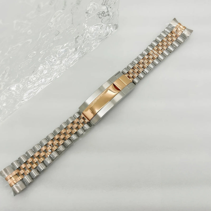 Bracelet Jubilee Déployant 20 mm Bicolore Or Rose