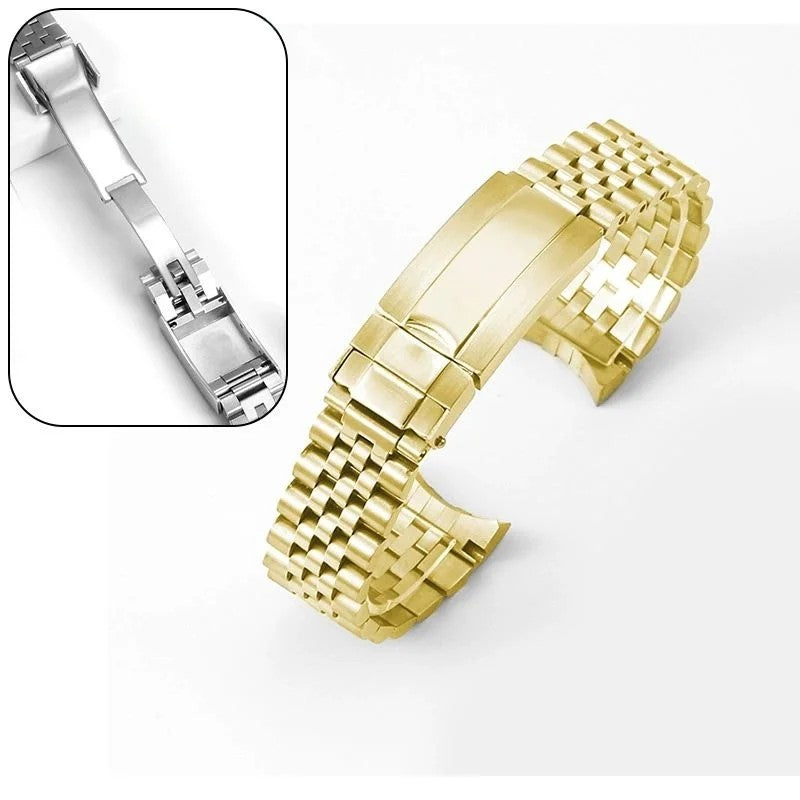 Bracelet Jubilee Déployant 20 mm Doré, vue de face