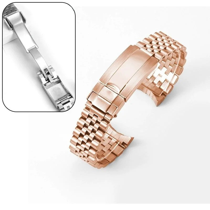Bracelet Jubilee Déployant 20 mm Or Rose, vue de face
