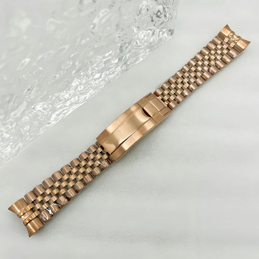 Bracelet Jubilee Déployant 20 mm Or Rose, photo réelle