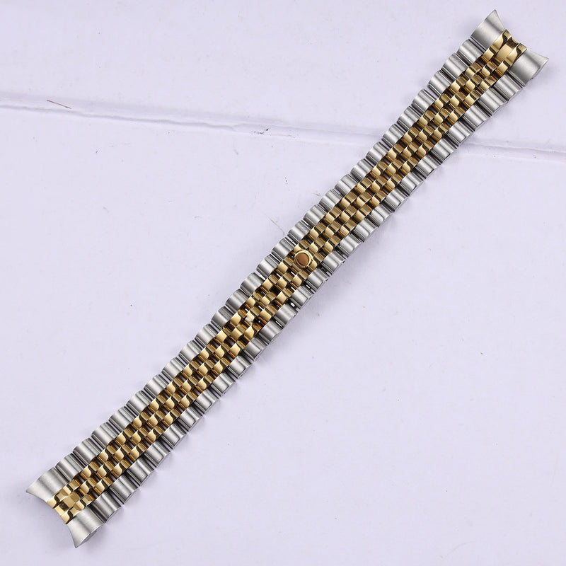 Bracelet Jubilee Fermoir Caché 20 mm Bicolore Doré