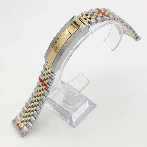 Bracelet Jubilee GMT 20 mm Bicolore Doré, vue de face