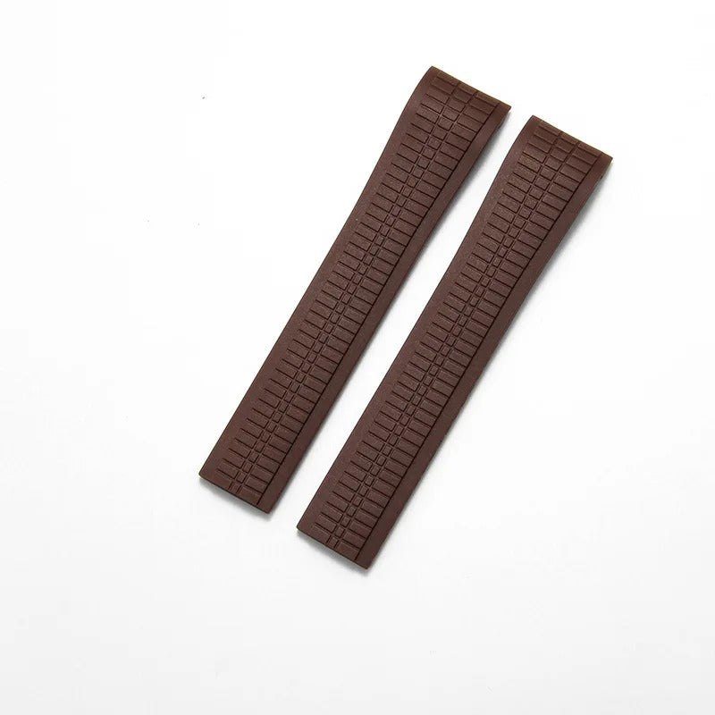 Bracelet Style Aquanaut 21 mm Silicone Chocolat, sans fermoir