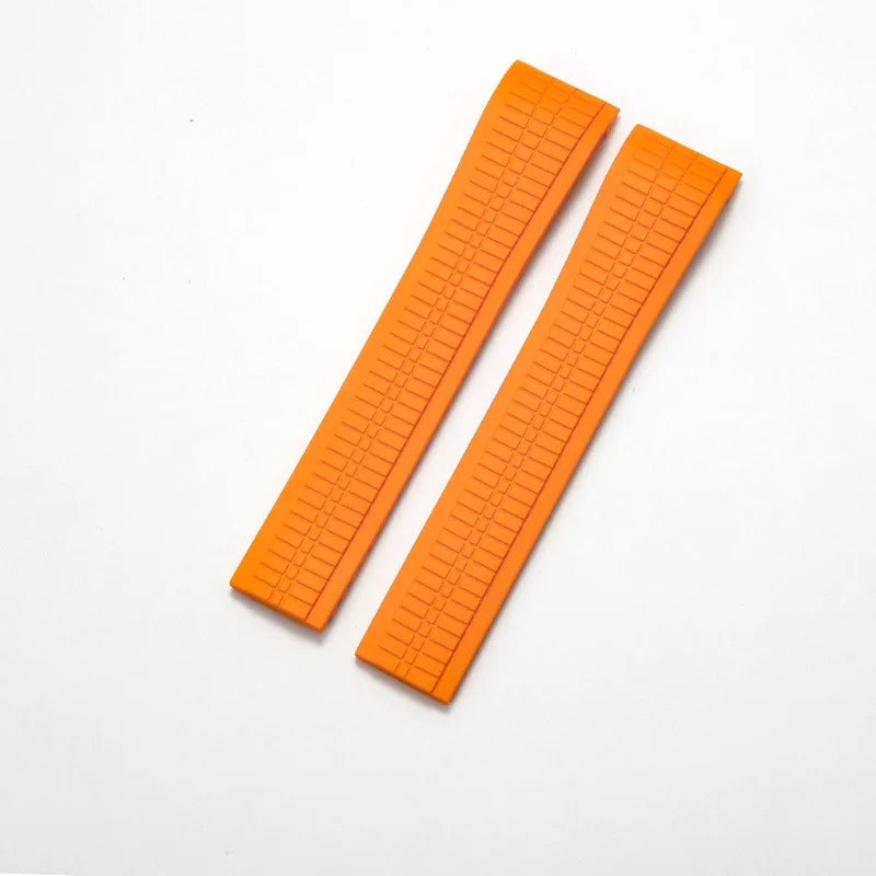 Bracelet Style Aquanaut 21 mm Silicone Orange, sans fermoir