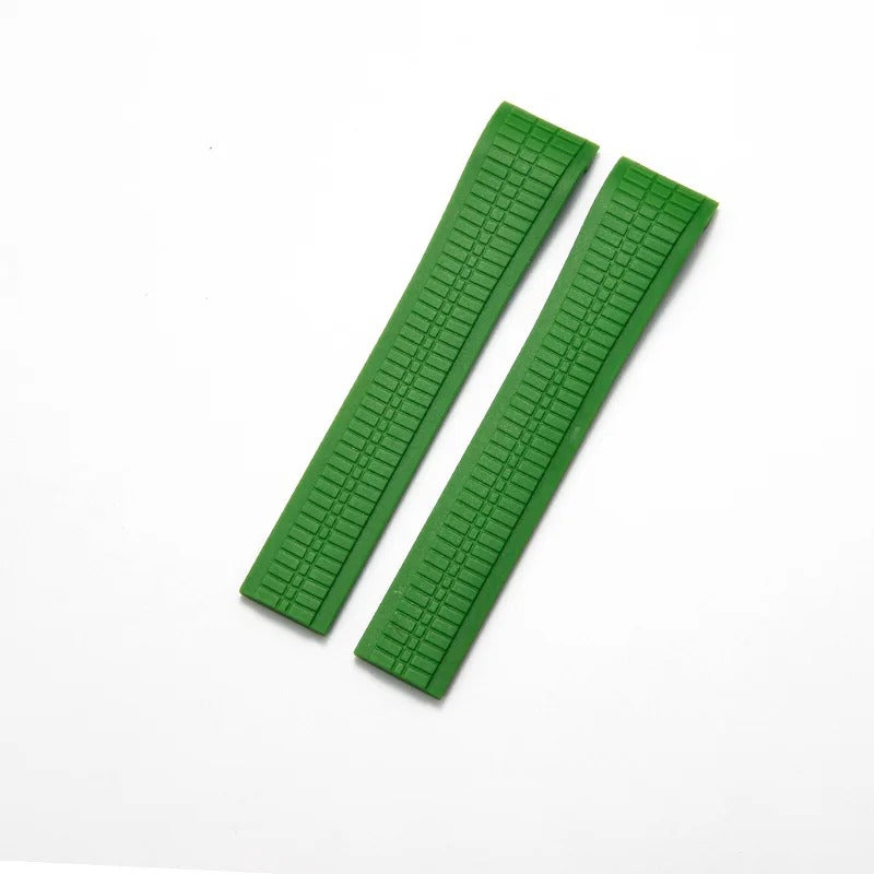 Bracelet Style Aquanaut 21 mm Silicone Vert, sans fermoir