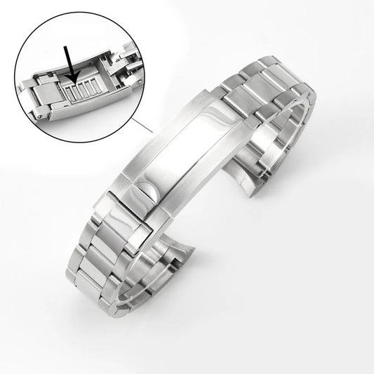 Bracelet Style Oyster 20 mm Acier Poli, vue de face