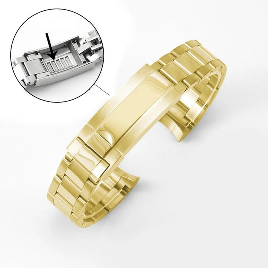 Bracelet Style Oyster 20 mm Doré, vue de face